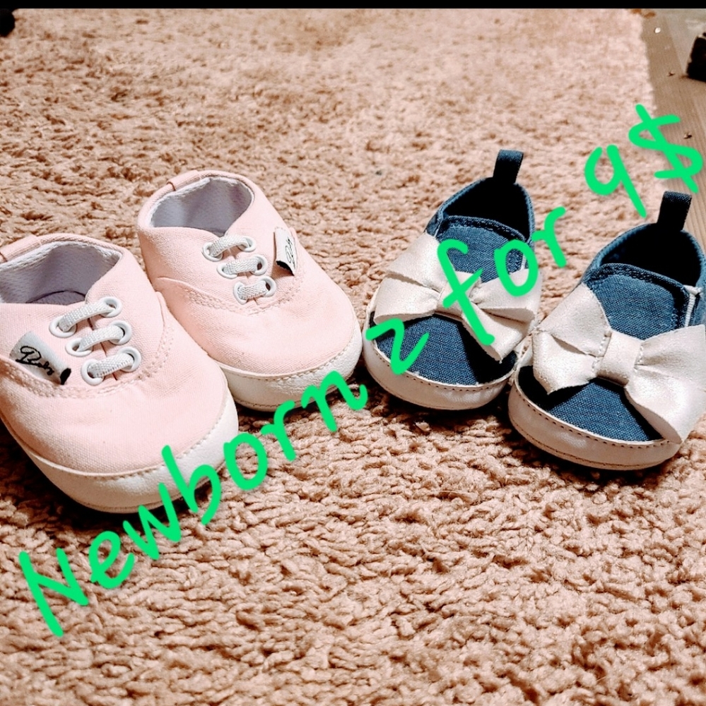 NB babygirl shoes set of 2